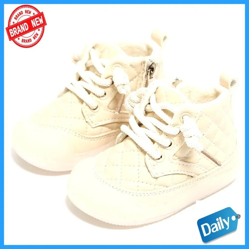 Fleece Lined Winter Boots for Toddlers 6-24 Months Soft Sole Lightweight